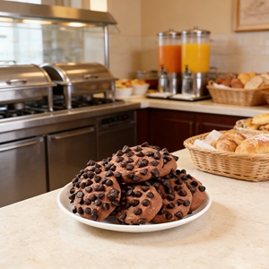 <span class=keywords><strong>Mini</strong></span> biscuits aux pépites de chocolat double saveur 260g, gaufrettes croustillantes au goût sucré, emballés en boîte, biscuits aux pépites de chocolat double - Product Image 3
