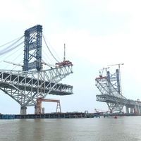 Puente de Estructura de Acero Multiusos, Arco de Celosía Moderno Personalizado para Ferrocarril, Carretera y Pasarela
