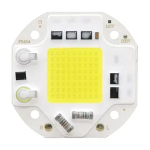 Gratis Driver 110V/220V AC 50W 30W 20W Smart IC LED CIP COB hangat/putih papan sumber cahaya aluminium untuk DIY LED lampu sorot