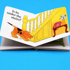 Edizione originale inglese di Where's Spot? Libro cartonato con finestrelle da sbucciare. Dove è Spot? Per favore, sfoglia il libro cartonato. - Product Image 5