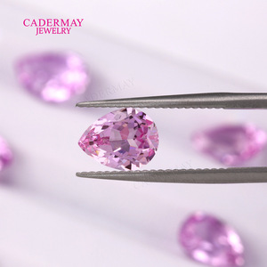 Cadermay Jewelry Pear Cut Pink Zircon Loose Stones 3x4mm To 8x10mm For Jewelry Making - Product Image 3