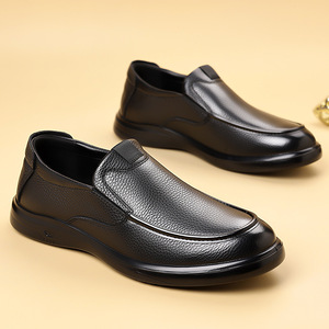 Mocasines de Cuero Genuino para Hombre, Punta Redonda, Sin Cordones, Suela de Goma, Entresuela de EVA, Ligeros, Zapatos Casuales de Otoño - Product Image 2