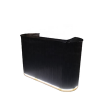Table frontale de réception avec éclairage led, petit meuble dentaire, couleur blanc ou noir, pour salon de beauté et spa, 110/220V