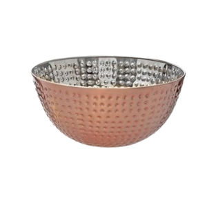 Centro de mesa de diseño martillado, cuenco decorativo de Metal para servir alimentos, mesa de cena, cuenco de frutas con acabado plateado de exportador indio - Product Image 4