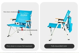 <span class=keywords><strong>Chaise</strong></span> compacte et robuste Kermit avec capacité de charge de 120 kg et profil pliable vertical pour <span class=keywords><strong>caravane</strong></span>, voyage en voiture, pique-nique au bord du lac - Product Image 6