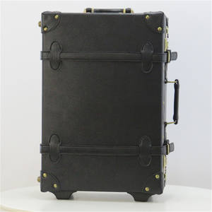 <span class=keywords><strong>Valise</strong></span> à roulettes en cuir à <span class=keywords><strong>2</strong></span> <span class=keywords><strong>roues</strong></span> pivotantes de style vintage pour <span class=keywords><strong>cabine</strong></span> - Product Image 1