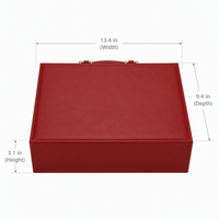 Boîte Cadeau Personnalisable en Cuir PU de Luxe et Bois MDF pour Lingots d'Or/Argent, Pièces de Monnaie, Médailles - Rangement Fait Main au Design Rectangulaire