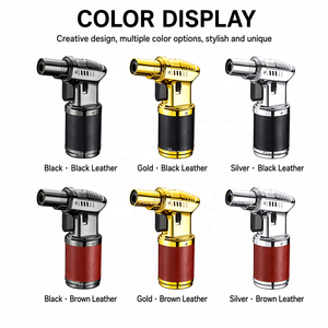 Briquet torche de cuisine BBQ coupe-vent rechargeable au butane avec grand réservoir de carburant pour la cuisson, la pâtisserie, le brûlage et l'allumage de crème brûlée - Product Image 5