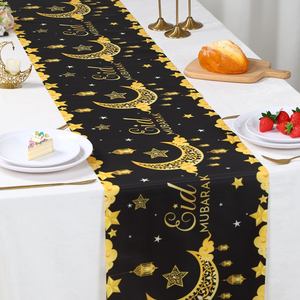 Ramadan 180*35cm <span class=keywords><strong>Chemin</strong></span> <span class=keywords><strong>de</strong></span> <span class=keywords><strong>table</strong></span> en polyester Musulman Lune Étoile <span class=keywords><strong>Eid</strong></span> <span class=keywords><strong>Mubarak</strong></span> Ramadan Festival Fournitures <span class=keywords><strong>de</strong></span> fête <span class=keywords><strong>Chemin</strong></span> <span class=keywords><strong>de</strong></span> <span class=keywords><strong>table</strong></span> noir - Product Image 2