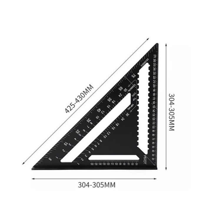 Triangle Ruler 12inch - Precision Angle Protractor
