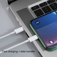Kabel Pengisian Cepat 20W PD USB-C ke 8Pin Super Fast Charge Tipe-C untuk Pengisian Daya dan Transfer Data Ponsel Seri 12 13 14 dan iPad Air