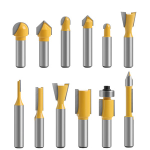 Carbide Tipped Router Bits 24 Piece Set Straight Shank Woodworking Milling <b>Cutter</b> For Wood <b>Edge</b> Trimming - Product Image 1