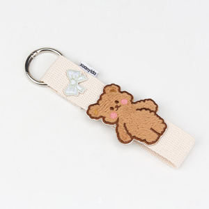 Lanière personnalisée en toile de canard avec ruban en coton de 2,5 cm, porte-clés mousqueton décontracté pour étudiant, outil gravé - Product Image 3