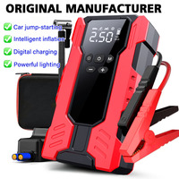 Démarreur de voiture portable 12V avec compresseur d'air, démarreur de batterie de voiture, station d'alimentation multifonction, démarreur de voiture