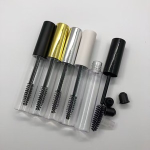 Black 10ml PP Material Tube Mascara Eye Liner Bottle Pump Cap Packaging Empty Cosmetic Container Brush Luxury Free Sample