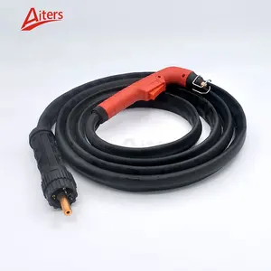 Kit completo de tocha plasma trafimet s45, conjunto com cabo vermelho com cortador manual de 5m de uso com conector m16