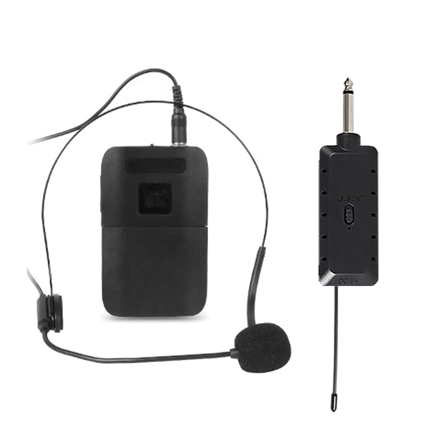 1 to 2 Wireless Lavalier Rechargeable Microphone UHF Headset BodyPack Transmitter for Church Teaching Karaoke