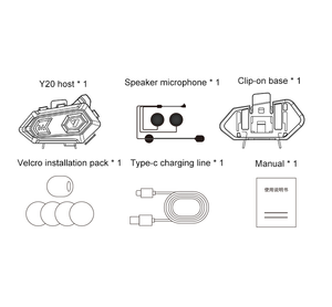 Cuffie per Casco da Moto IPX6 Impermeabili, Auricolari Cablati per Comunicazione Completa per Motociclisti - Product Image 6