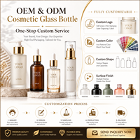 Flacon en verre vide pour fond de teint liquide HuiFeng 90 ml, sur mesure, avec pompe à pression, emballage cosmétique pour lotion pour le visage