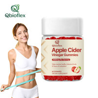 Gummies au vinaigre de cidre de pomme Qbioflex 1000mg – Gestion du poids, santé digestive, sans OGM, saveur délicieuse, complément alimentaire