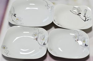 Décalcomanie en forme carrée 10.5 pouces, assiettes à dîner en céramique, assiettes en porcelaine pour la vente en gros - Product Image 3