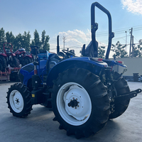 Trattore Agricolo 4x4 da 100 CV con Forte Trazione, Mini Trattore a Ruote Disponibile con Cabina, Caricatore e Kit Retroescavatore