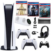 Console de jeu DisPS5 Pro 2TB, livrée avec 5 jeux gratuits et 2 manettes, d'occasion.