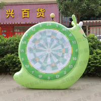 Nouveau produit personnalisé en usine : Cible de football escargot gonflable, Cible de fléchettes Hairball, Jouet collant, Bateau cible gonflable