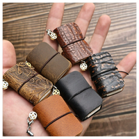 Carnet de poche ultra-mini en cuir cousu avec accessoires créatifs faits main en cuir de vachette et fonction mémo pour usage promotionnel