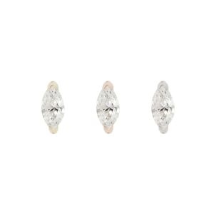 Lotus Wholesale Bijoux en Or Massif 14K 18K avec Zircon Cubique Taille Marquise, Embouts sans Filetage pour Piercings, Boucles d'Oreilles Fines et Anneaux de Nez - Product Image 3