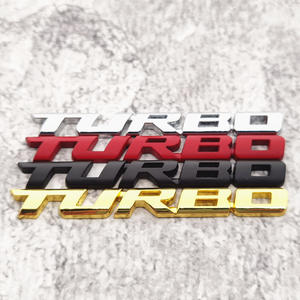 Logotipo de coche de lujo, pegatina deportiva personalizada para el cuerpo, tira de Metal inglesa turboalimentada, tamaño personalizable, emblema de coche Turbo cromado - Product Image 1