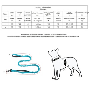 Non-chafing Nylon <b>Dog</b> <b>Leash</b> for Large Breeds with P-ring Tactical Pull Strap for <b>Dogs</b> and Pets - Product Image 3