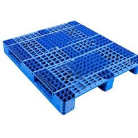 Palette en plastique simple face 1000x1000mm, robuste, pour le transport de marchandises mixtes et l'utilisation en entrepôt