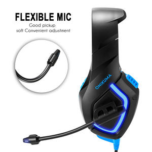 Auriculares <span class=keywords><strong>ONIKUMA</strong></span> <span class=keywords><strong>K1B</strong></span> para juegos de ordenador montados con auriculares con cable emisor de luz para PS4 2017 - Product Image 2