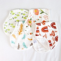 Bavoir anti-débordement en gaze de coton de bambou et protège-épaules pour bébés et tout-petits