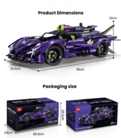 Guly 10614 1:8 Apollo Mechanical Hypercar Building Block Set Engineering Model Kit for Adult Enthusiasts Collectors and Fans
