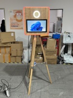 Stock d'entrepôt UE Photobooth vintage 2024 Station de photobooth selfie Borne Photobooth portable avec impression