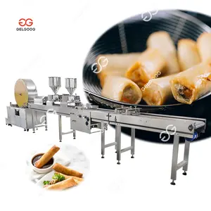 Automatique Spring Rolls Pastry Folding Automatic Spring Roll Production Line Lumpia Making Machine