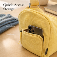 Sac bandoulière et épaule portable DICHOS style Ins, en nylon, fermeture éclair, forme boulette, couleur unie, pour usage quotidien et voyage