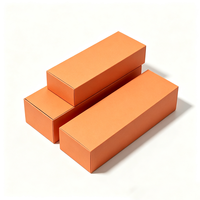 Maßgefertigte Orange Wellpappe-Versandbox Matte Faltbare Lange Papier-Versandbox für Kosmetik-Geschenkverpackungen
