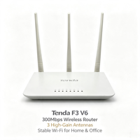 Router Inalámbrico Tenda F3 V6 SOHO 2.4GHz 300Mbps, 3 Antenas de Alta Ganancia, Puente de Red Seguro WPA2, RJ45, Apartamento en Alquiler
