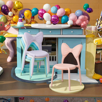 Chaise d'enfant en plastique coloré avec nœud papillon, style moderne et écologique, pour salon, vente en gros directe usine