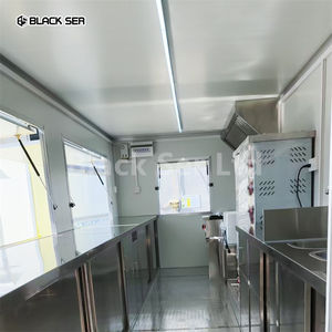 Black ser 5,7 m Mobile Food Trucks mit voller Küche Pizza Delicious Hotdog Coffee Trailer Food Truck Konzession Food Trailer - Product Image 5