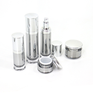 Bouteilles en plastique personnalisées électro-plaquées <span class=keywords><strong>argent</strong></span> pour sérum, crème essentielle, huile, lotion hydratante, 1 oz, 2 oz, 4 oz, 30 ml, 50 ml, 120 ml - Product Image 2
