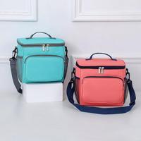 Sac à déjeuner isotherme en tissu Oxford tendance, grande capacité 10L, sac isotherme thermique, étanche, multi-poches, bandoulière, pour le travail, le pique-nique