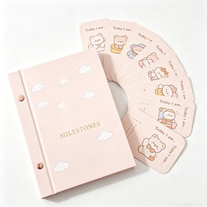 Álbum de recuerdos <span class=keywords><strong>para</strong></span> bebé con encuadernación de tornillos, libro de tapa dura con tarjetas insertables, logotipo personalizado, álbum de recuerdos <span class=keywords><strong>para</strong></span> recién nacidos - Product Image 1