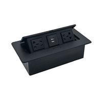 Prise de bureau dissimulée multimédia avec chargeur USB intégré pour comptoir et table de bureau
