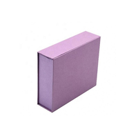 Boîte cadeau avec logo personnalisé, boîte à parfum en matériaux recyclés rigides écologiques pliables magnétiques de couleur violet pur