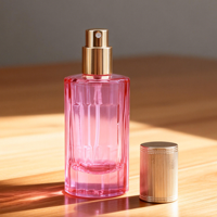 Flacon pulvérisateur en verre transparent coloré de 30 ml pour huiles essentielles, avec logo personnalisé imprimé et capuchon en aluminium