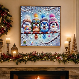 Kit de Pintura de Diamantes 5D con Diseño de Pájaro Navideño, Decoración para el Hogar, Manualidades para Sala de Estar, Directo de Fábrica - Product Image 5